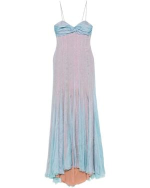 Maria Lucia Hohan Giustina Pleated Silk Dress - Blue
