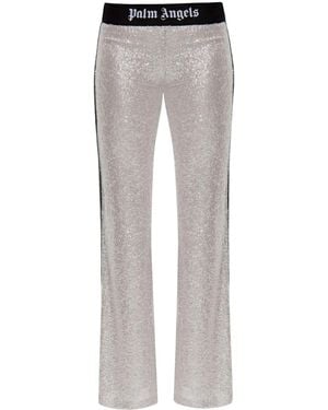 Palm Angels Sequin-Embellished Trousers - Grey