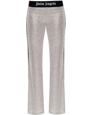 Palm Angels Pantalones con lentejuelas - Gris
