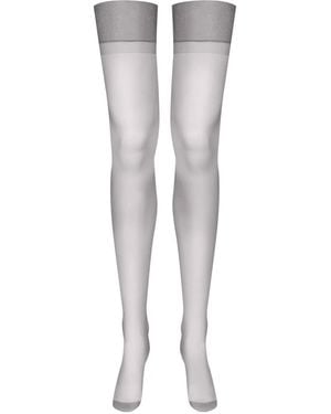 Maison Close Bas De Transparent Sans Coutures - Blanc