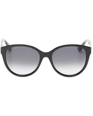 Gucci Double G Round-Frame Sunglasses - Gray