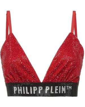 Philipp Plein Triangel-Bh Mit Strass - Rot