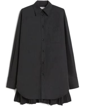 Sportmax Plissé-Pleated Shirt - Black