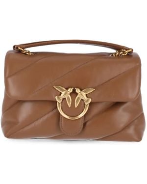 Pinko Bolso De Hombro Love Bag Mediano Acolchado De Piel - Marrón