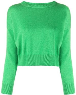 Teddy Cashmere Genova クロップド カシミアセーター - グリーン