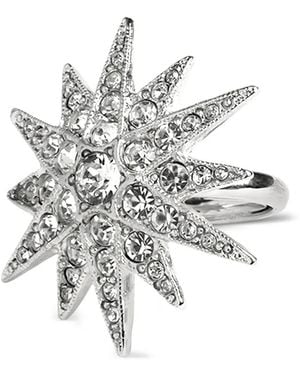 Kenneth Jay Lane Crystal-Emellishment Ring - White