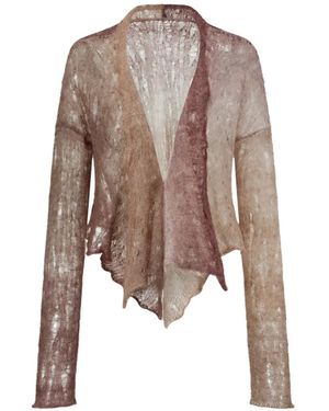 Oude Waag Open-Knit Cardigan - Brown