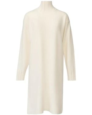 Fabiana Filippi Robe Mi-Longue À Ornements Métalliques Et Col Montant - Blanc