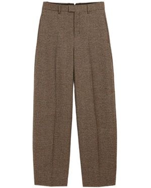 Ami Paris Houndstooth Balloon-Fit Wool Pants - Brown