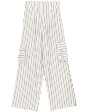 Bambah Hannah Striped Pants - White