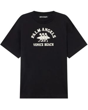 Palm Angels Surf Venice Beach T-Shirt - Black