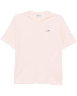 Lacoste クロコダイルプリント Tシャツ - ピンク