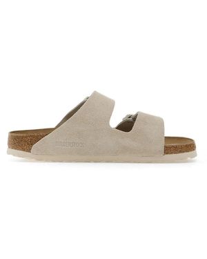Birkenstock Sandales Arizona En Daim - Blanc