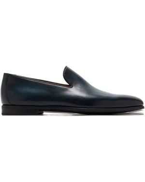 Magnanni Diaz Leather Slip-On Loafers - Blue