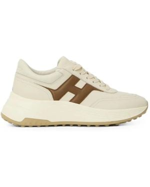 Hogan H641 Logo-Patch Trainers - White