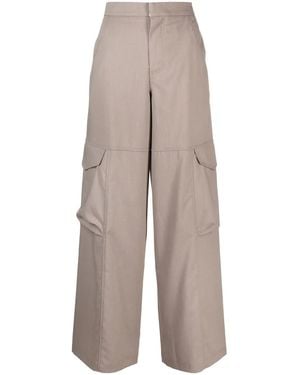 Gcds Wide-Leg Cargo Pants - Natural