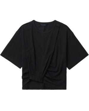 Juun.J Twisted-detail top - Negro
