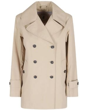 Save The Duck Double-Breasted Jacket - Natural