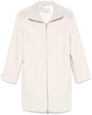 Peserico ジップアップ コート - ホワイト