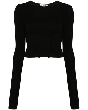 ÉTERNE Cropped T-Shirt - Black