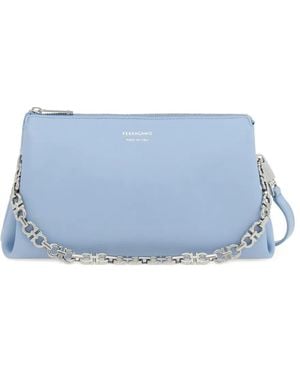 Ferragamo チェーンストラップ クラッチバッグ - ブルー
