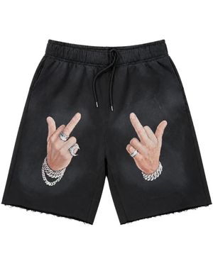 WARMAN Short À Imprimé Graphique - Black