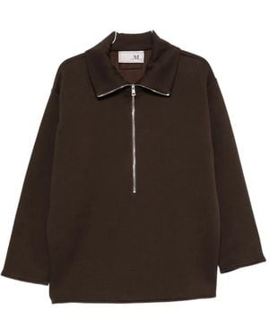 THE M.. Hofu Half-Zip Sweatshirt - Brown