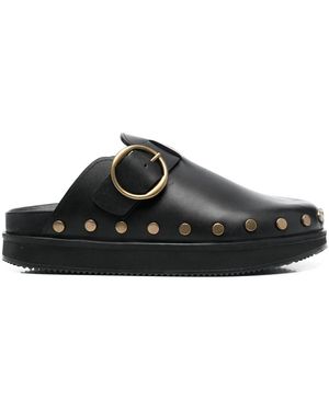 Isabel Marant スタッズ レザーミュール - ブラック