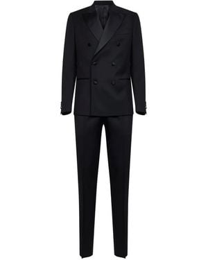 Lardini Traje Con Doble Botonadura - Negro