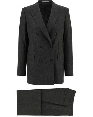 Tagliatore Doppelreihiger Anzug Mit Pailletten - Schwarz