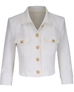L'Agence Kumi Button-Fastening Jacket - White