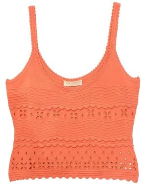 Ulla Johnson Esme Eyelet Knit Camisole - Orange