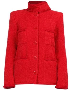 ROWEN ROSE Tweed Jacket - Red