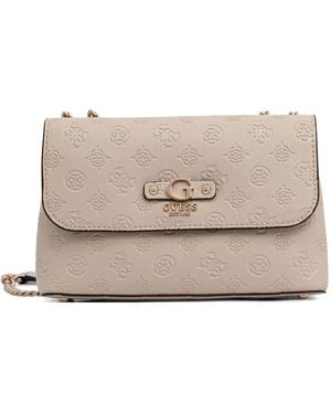 Guess Dita Embossed Crossbody Bag - Natural