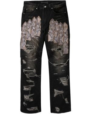 Who Decides War Patched Arch Jeans - Gray