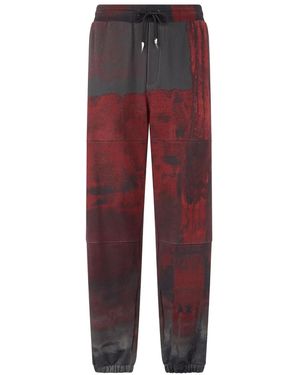 Roberto Cavalli Hose mit Farbklecks-Print - Rot