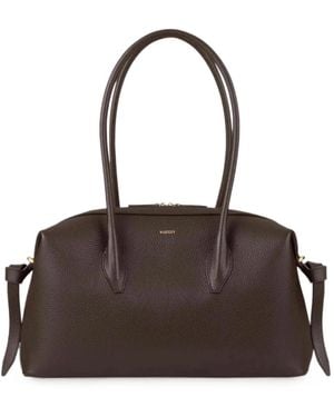 Yuzefi Brioche Pebble-Grained Leather Tote Bag - Brown