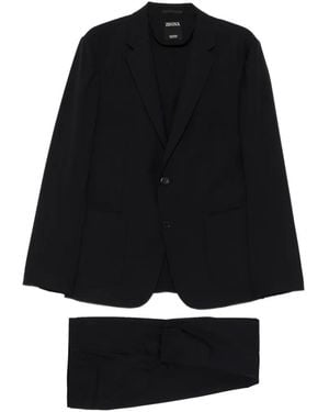 ZEGNA Single-Breasted Suit - Black