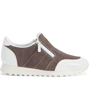 Giuseppe Zanotti Ilde Run Double-Zip Low-Top Trainers - Brown
