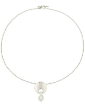 Philippe Audibert Garlow Heart-Pendant Necklace - White