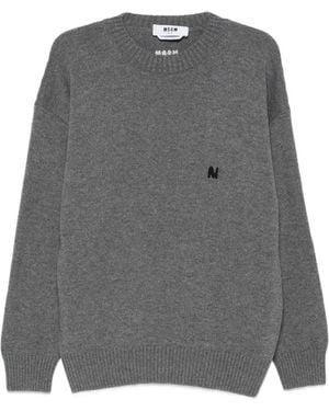 MSGM ロゴ セーター - グレー