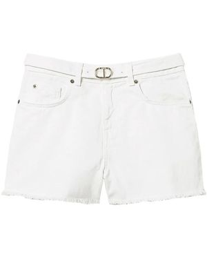 Twinset Woven Shorts - White