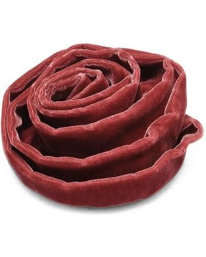 Maliparmi Broche À Design De Rose En Velours - Rouge