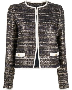 Valentino Garavani Tweed Party Long-Sleeve Jacket - Black