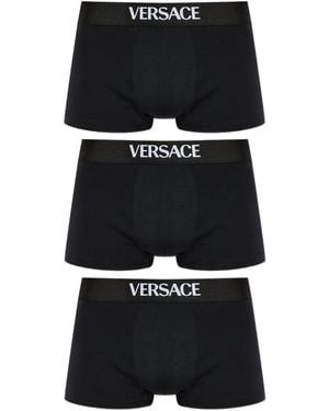 Versace Logo-Band Boxer (Set Of Three) - Black