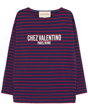 Valentino Garavani Striped T-Shirt - Purple
