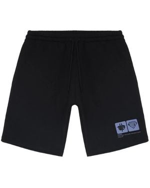 Iuter Tab Graphic-Print Sweatshorts - Black