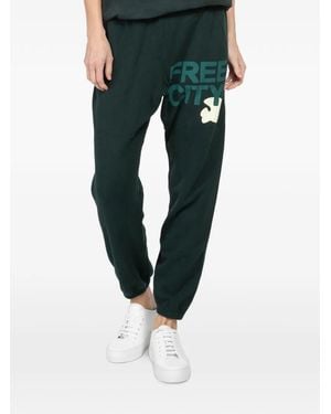 Freecity Logo-Print Track Trousers - Green