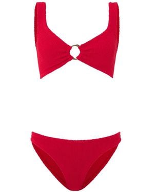 Hunza G Julia Hoop-Detail Bikini - Red