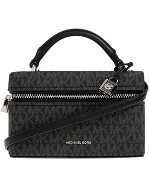 MICHAEL Michael Kors Xs Jana Logo-Pattern Crossbody Bag - Black